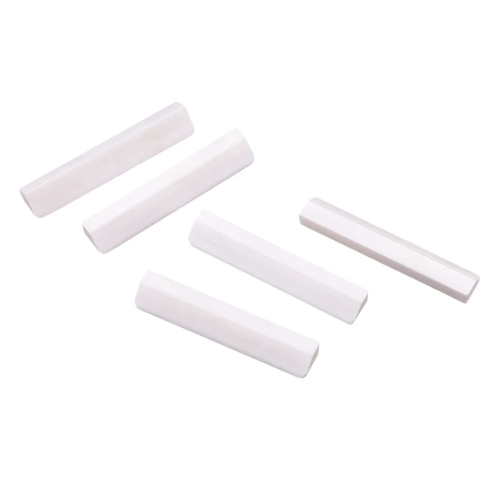 5PCS Cattle Bone Material Guitar Bass Blank Saddles String Nuts for Guitar