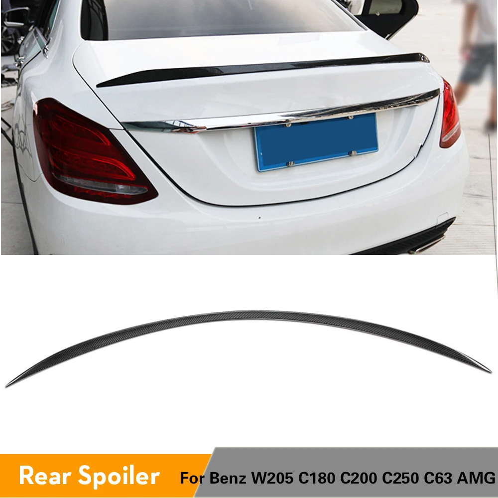 Для Mercedes Benz W205 C Class C180 C200 C250 C63 AMG Sedan 2015 2016 2017 задний спойлер багажника Boot губ крыло