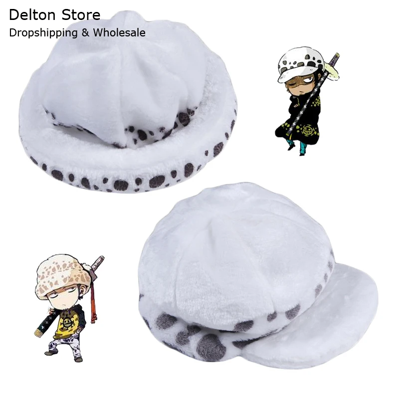 

2Styles Anime One Piece Cosplay Cap Kawaii Hat Death Surgeon Plush Hat Trafalgar Law Anime Hat Two Years Later Winter Comic Gift