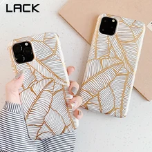 LACK Gold Plating Banana leaf Case for iphone 11 11Pro Max XS Max X XR 6 6S 7 Plus phone Case Luxury laser Back Cover Capa Coque