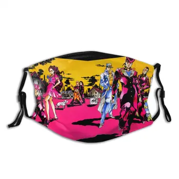 

JoJo's Bizarre Adventure Men Reusable Mouth Face Mask Anti Haze Dust Protection Cover Respirator Muffle Mask with Filters