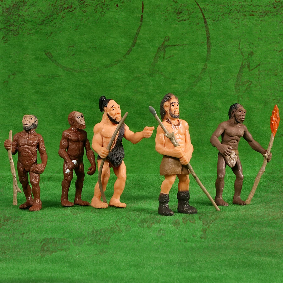 Реальность игрушечных пластиковых экшн фигурок Эволюция человека примитивные