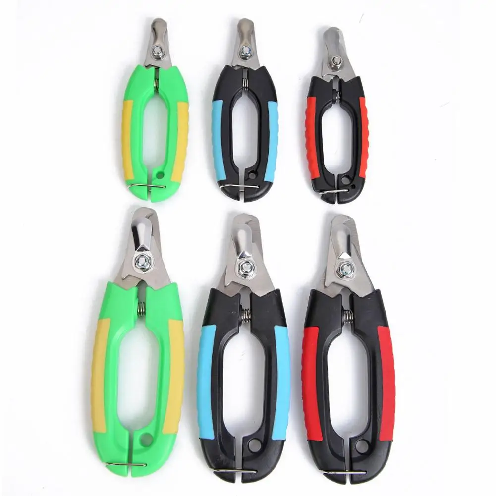 Cortauñas de acero inoxidable para mascotas, cortador de garras, tijeras de belleza, diseño de mango de plástico, hecho de acero inoxidable