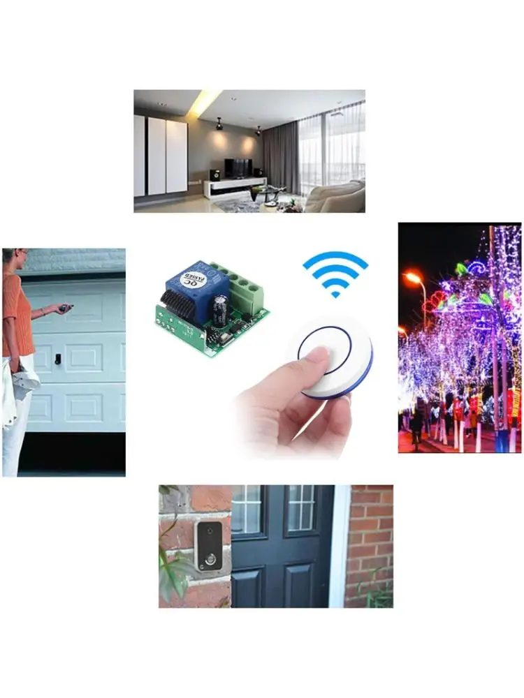 

DC12V Single Switch Controller Wireless Receiver Module with 1CH Remote Control