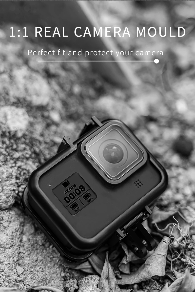 TELESIN рамка Корпус чехол-клетка Холодный башмак кронштейн с быстроразъемной пряжкой крепление штатива для GoPro Hero 8 аксессуары для камеры