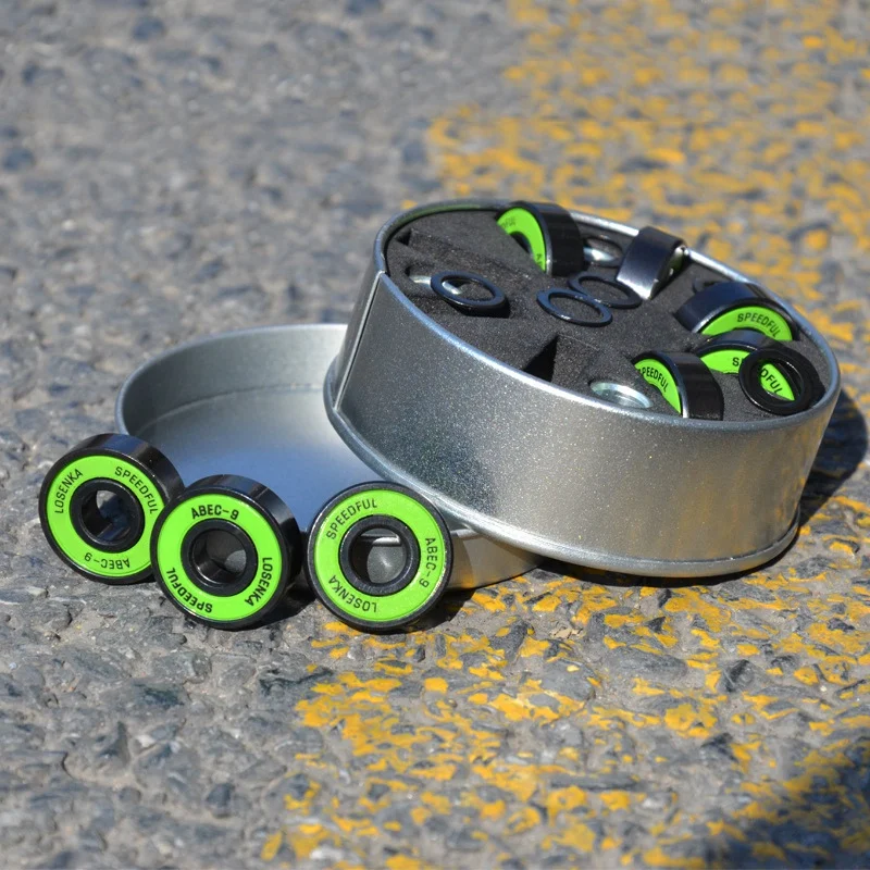 608 Skateboard Bearing with 4 Spacer&8 Washer Abec9 Bearing 608 for Double RockerSkating