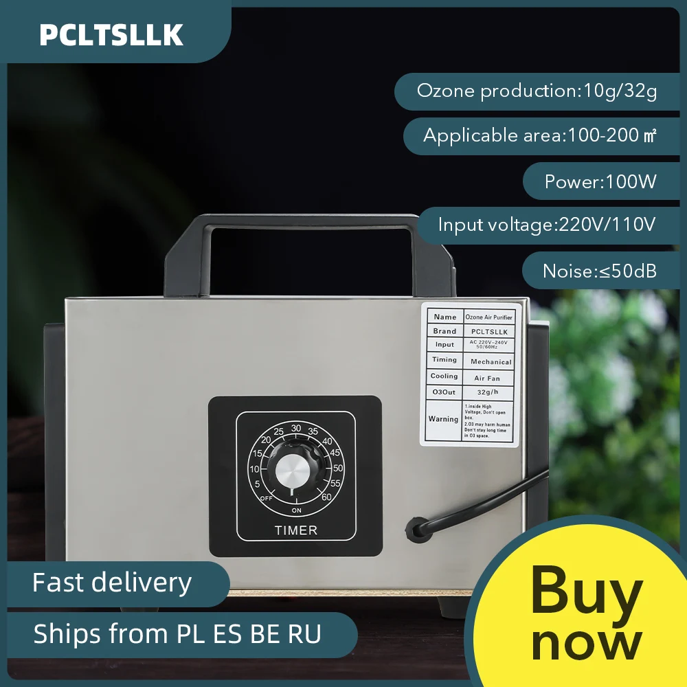 PCLTSLLK Ozone Generator 32g10g O3 Ozono Generator Deodorant Disinfection Air Purifier cleaner Sterilization Equipment