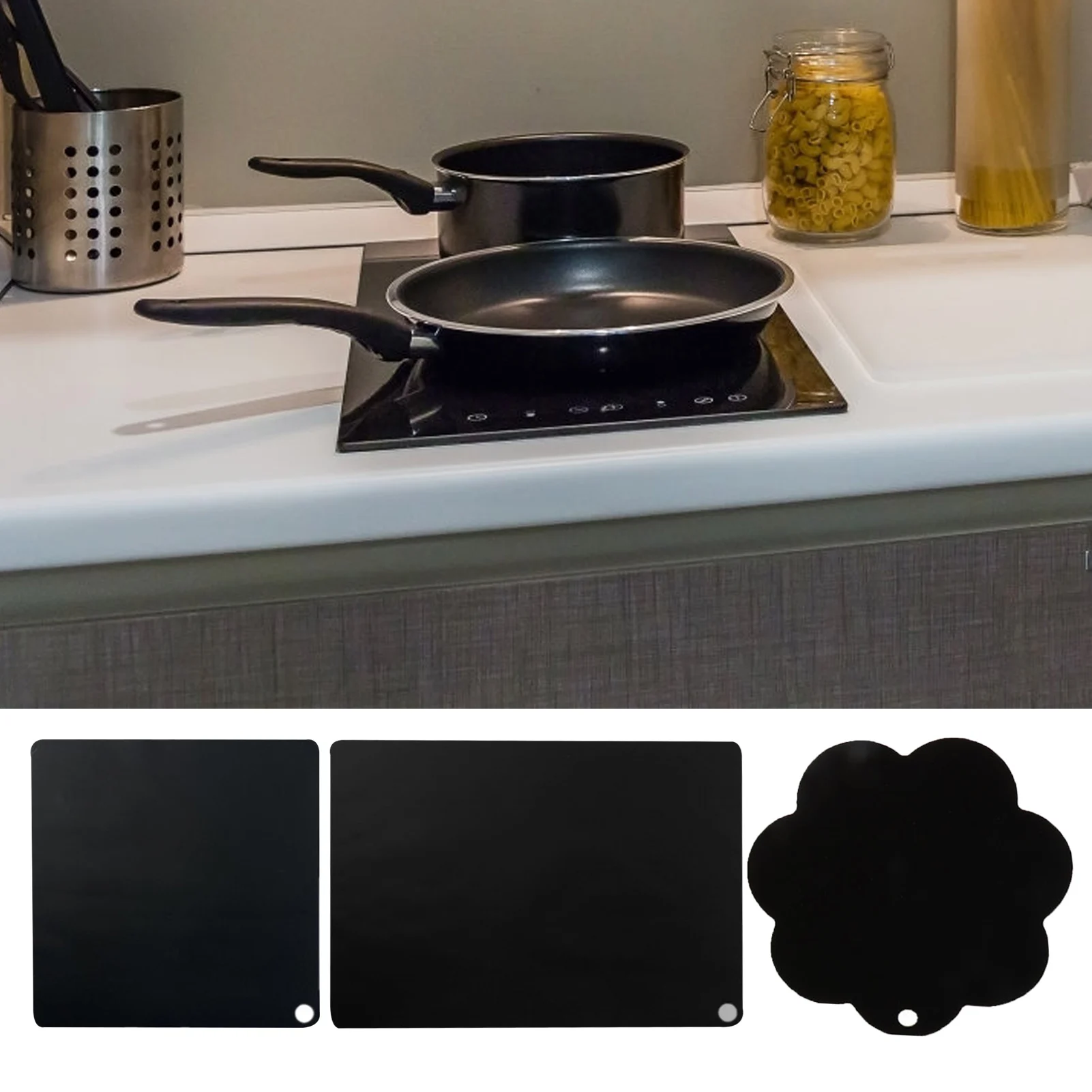 Electric Induction Hob Protector Mat Antislip Mat Silicone Cooktop Scratch Protector Cover Heat