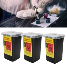 3Pcs Tattoo Accessories Plastic Tattoo Waste Needle Storage Box Tattoo Blade Syringe Tattoo Needle Container Collector Waste Box