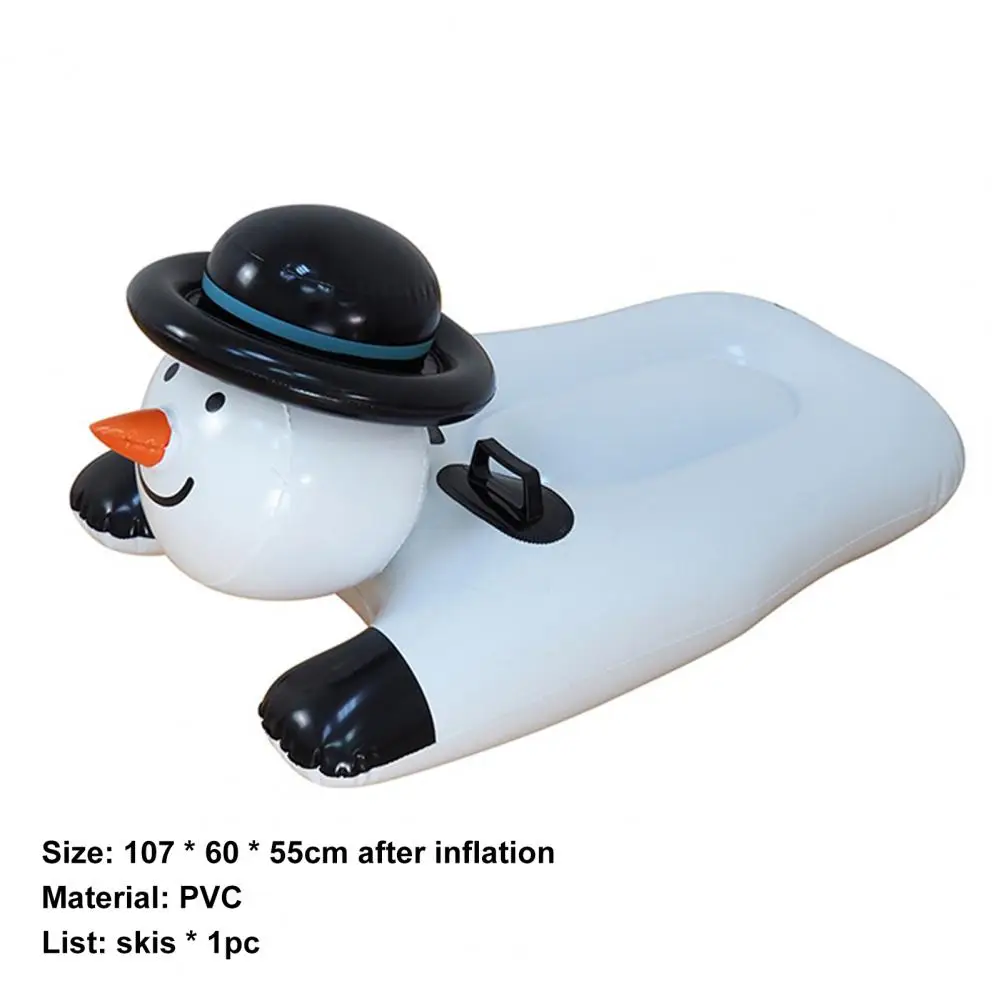 55% s Thicken Snow Tube Tear Resistance PVC Snowman Shape Inflatable Snow Sled for Skiing