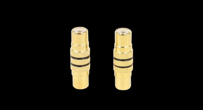 Цельнометаллическая позолоченная одинарная RCA для женщин 1 шт. Lotus Female to Female прямой клапан расширение AV аудио и видео