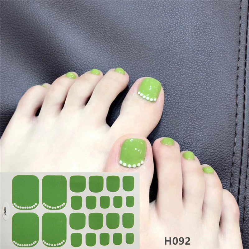 Nusx 22tips pc Toenail Stickers Full Cover Waterproof Smudge Toe Nail Art Decors Tools Sticker for 4