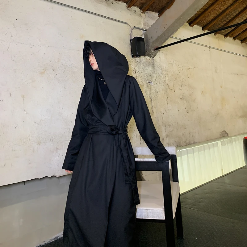 Мужская Японская уличная куртка с капюшоном плащ мужская и женская в стиле панк