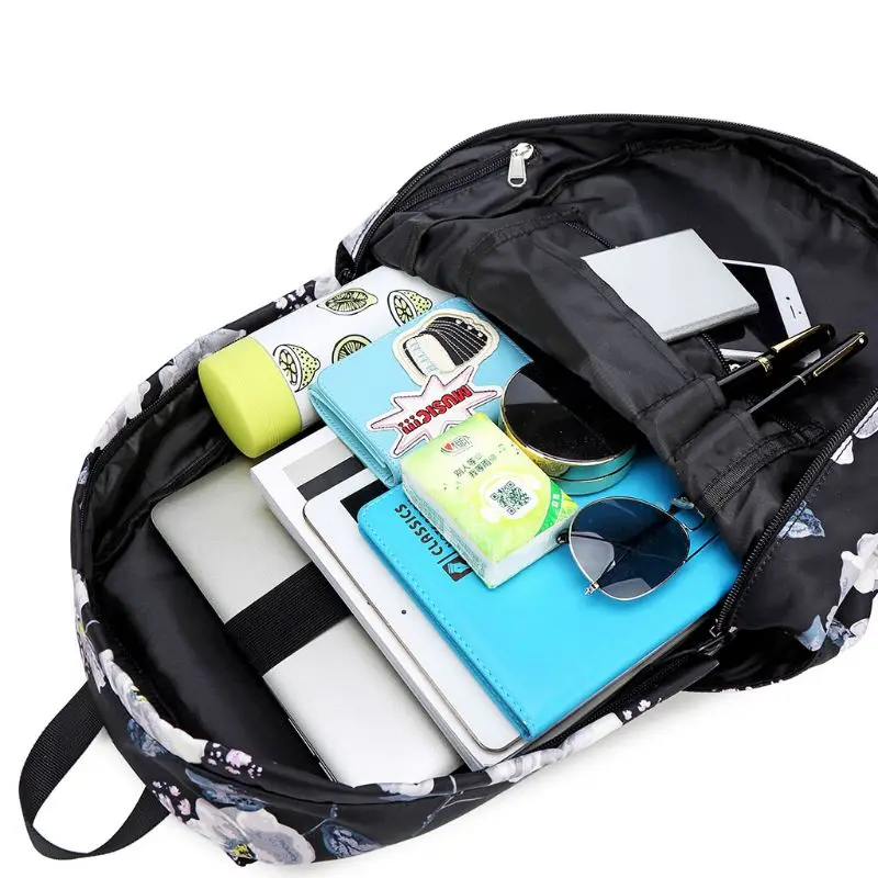 NoEnName_Null Цветочный Рюкзак Нейлоновый Рюкзак Школьная Сумка для колледжа ноутбука рюкзак для подростка