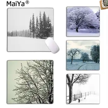 

MaiYaCa Tree Covered By Snow small Mouse pad PC Computer mat Rubber PC Computer Gaming mouse pad