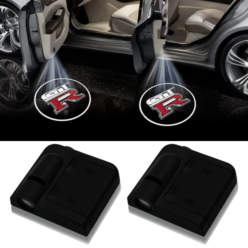 

2pcs Shadow Lamp Projector Light Car Led Wireless Door Logo Light Welcome Decor Lamp Laser Atmosphere for gtr Car Light