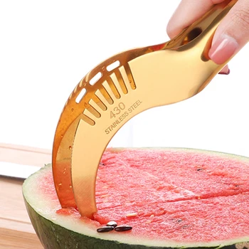 

Hoge Kwaliteit Roestvrij Staal Watermeloen Cutter Met Fruit Mes Snelle Slicer Keuken Snijgereedschap