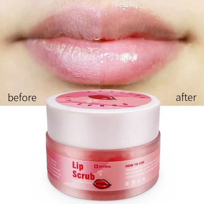 ENVISHA Sugar Lip Scrub Cream Moisturizing Exfoliating Face Skin Care Nourish Anti-drying Organic Mint Lip Care Smooth Beauty