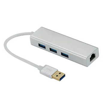 

Practical 3 Ports USB 3.0 Gigabit Ethernet Lan RJ45 Network Adapter Hub to 1000Mbps for Mac PC High Performance