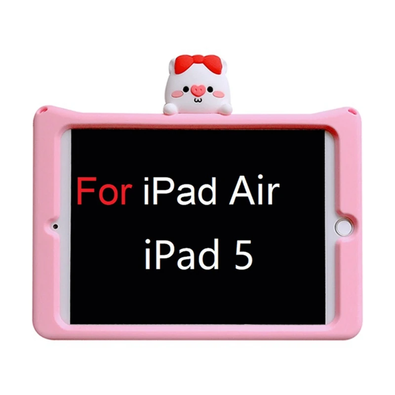 For iPad Air Силиконовый свинья Чехол для iPad 9,7 Air/Air 2/Pro 9,7 мини на возраст 1, 2, 3, 4, 5, чехол противоударный чехол для планшета iPad Mini чехол - Цвет: For iPad Air