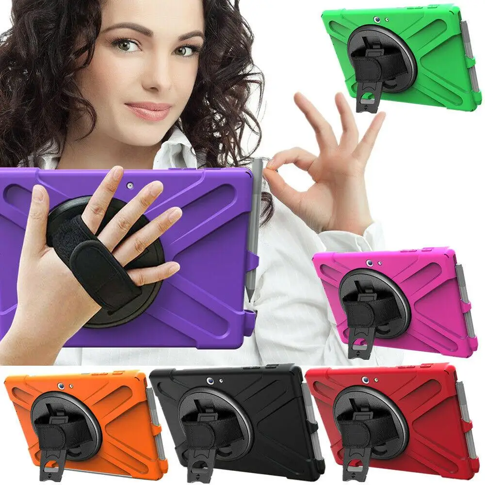 

360 Rotating Rugged Stand Hard Case Cover For Microsoft Surface Pro 4 5 6 Tablet