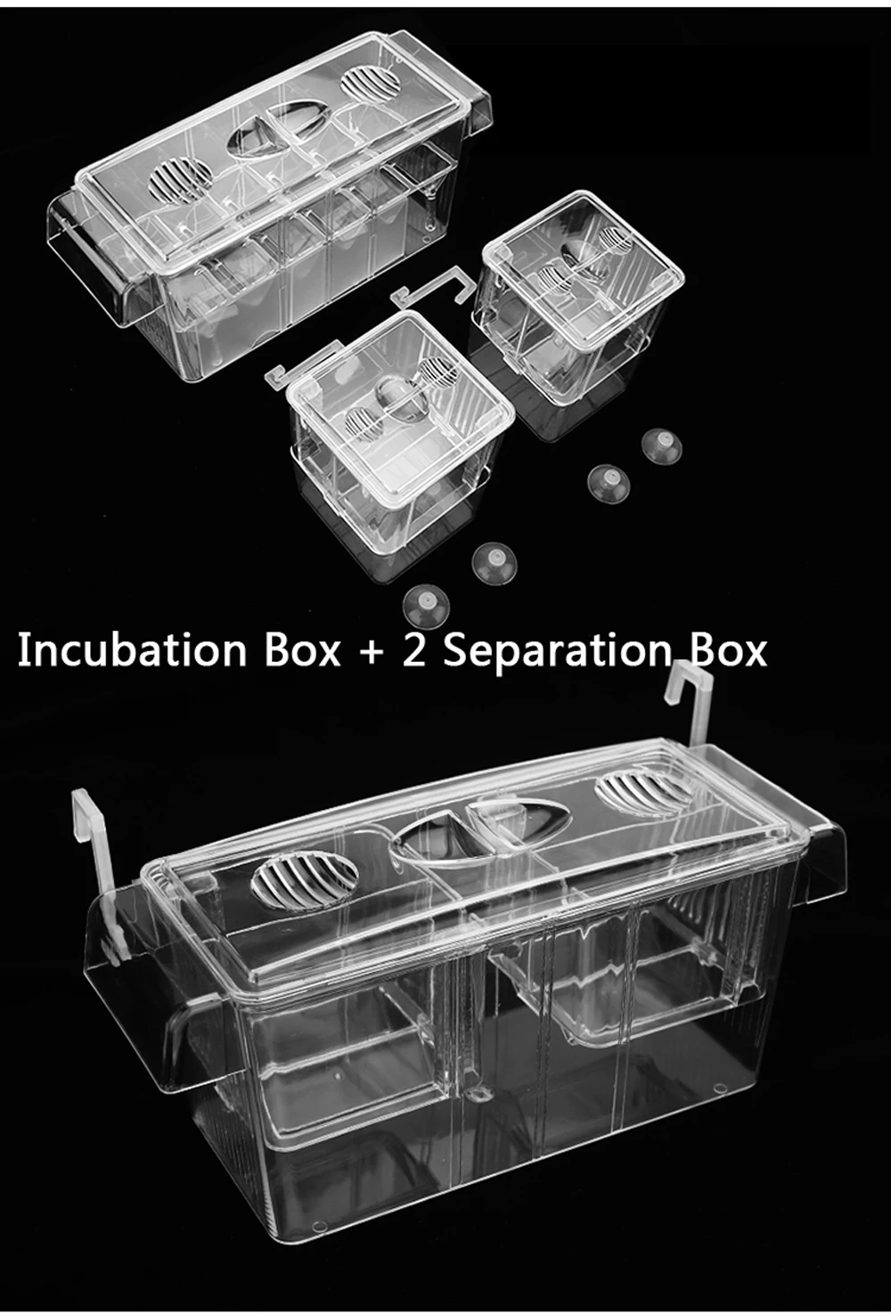 Внешняя изоляционная коробка акриловый аквариум настольная коробка для разведения двухслойные многофункциональные удаленные матери рыбы GuppyBetta