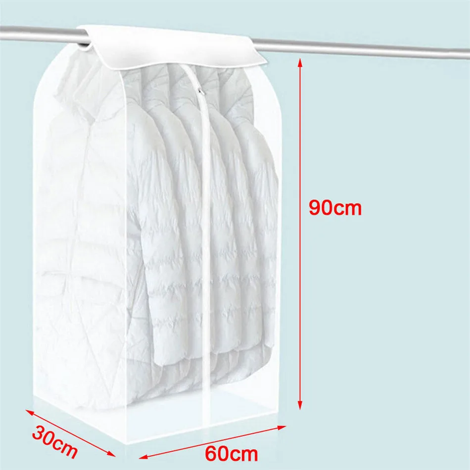 SEAAN Dustproof Cloth Cover Hanging Organizer Storage Waterproof Suit Coat Dust Cover Protector Wardrobe Storage Bag for Clothes