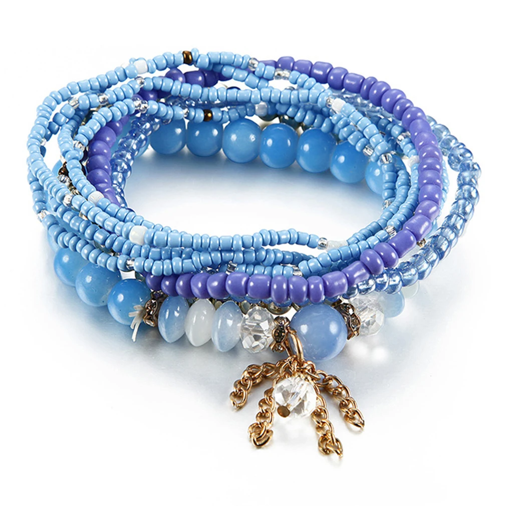 Fashion Bracelet Heigh Quality Natural Crystal Multi Color Hand Beaded Prayer Mala For Men Or Women | Украшения и аксессуары