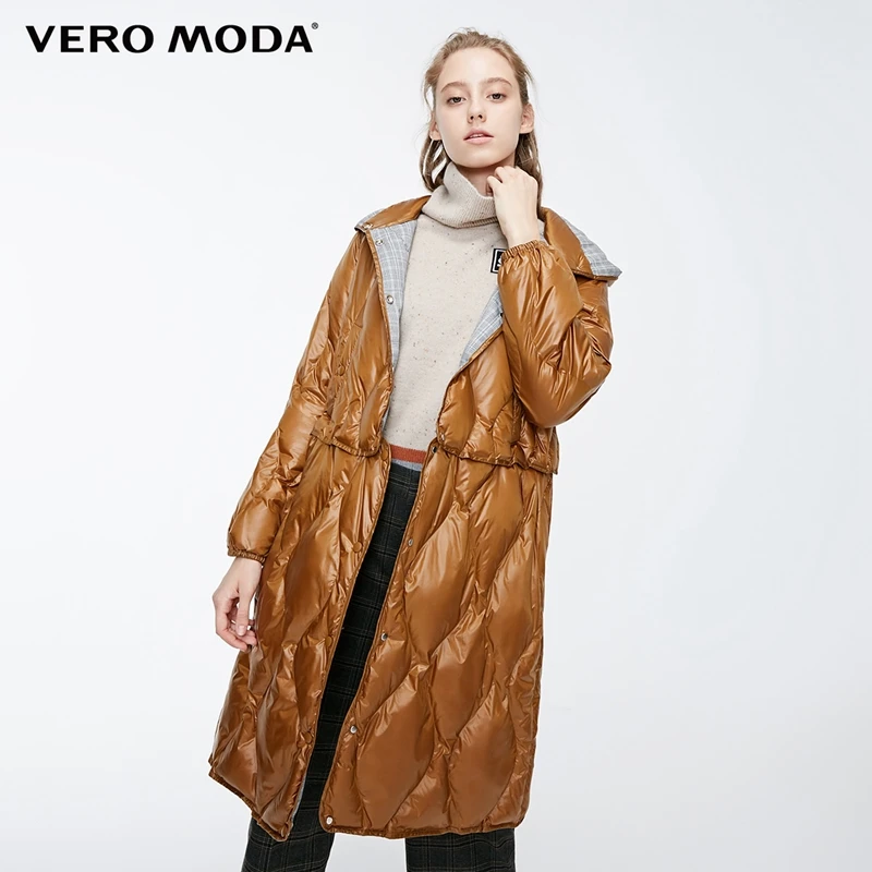 Vero Moda женская новая куртка с капюшоном на молнии с пуговицами украшенная верхняя одежда стеганая куртка парка пальто | 318422503