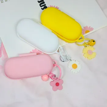 

Bells Flower Headset Silicon Cases for Huawei Freebuds Lite Case Bluetooth Wireless Earphone Case Keyring Headphone Skin Funda