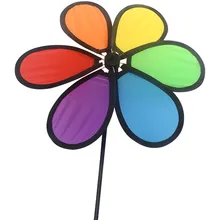 Открытый Радужный штифт ветряной мельницы ветер Спиннер Двор Сад вечерние украшения детские игрушки