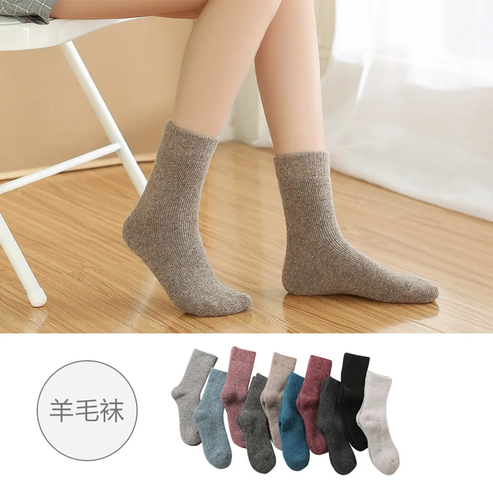 

10pairs/set Wholesales 35% Wool Socks Thickening Warm Socks for Female Middle Tube Women's Socks Winter Sock for Women