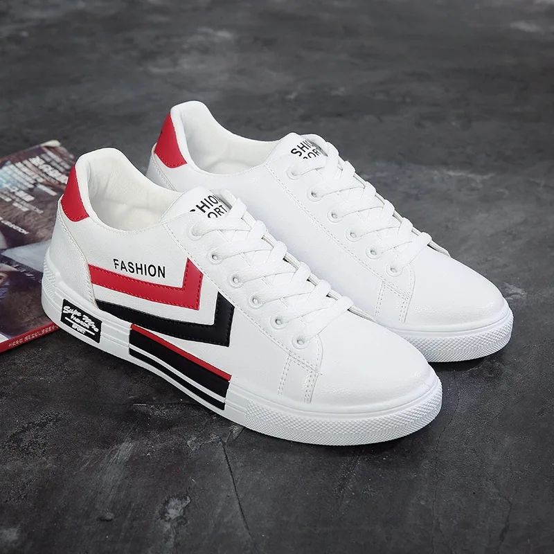 

Spring/Autumn Men Casual Shoes Loafers Fashion Sneakers Men Striped Lace-up Low-cut Breathable Zapatos De Hombre 2020 New