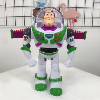 

30cm Popular Anime Toy story 4 electronic sound Action Buzz Doll Plastic toy wings lightyear PVC Figure Lovely birthday gift