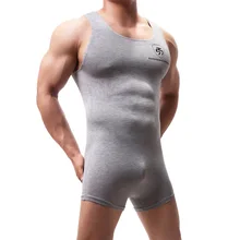 Сексуальное мужское нижнее белье из модала, бесшовный комбинезон с мешочком для пениса, борцовка, трико, шорты для фитнеса, цельный гей-клуб Herren