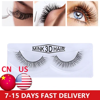 

3D mink lashes makeup soft fake eyelash extension hand made eye lashes mink eyelashes natural false eyelashes