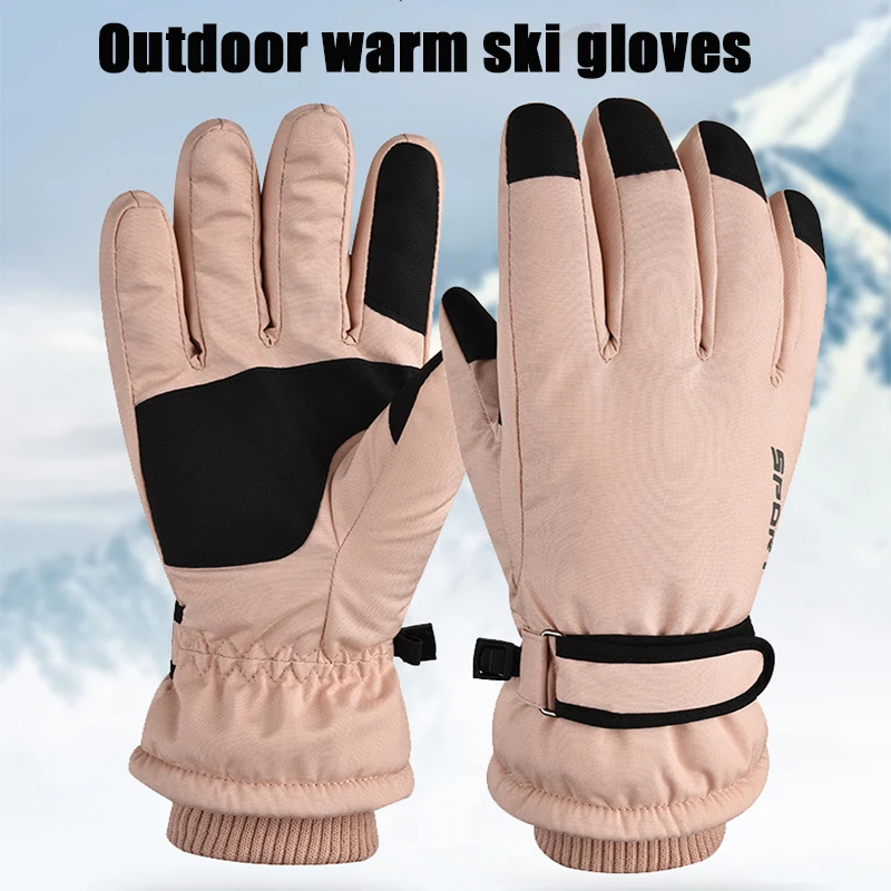 Winter Ski Gloves Snowboard Snowmobile Motorcycle Riding Gloves Windproof  Touch Screen Snow Gloves For Unisex