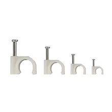 100PCS Round Cable Wire Clips 4mm 6mm 8mm 10mm Cable Management RG6 CAT6 RJ45 Electrical Wire Cord Tie Holder Circle cable clips