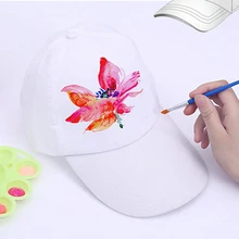 DIY дизайн белые кепки ручная роспись хип-хоп кепки ребенок личность пустой бейсбольная шляпа для украшения детской вечеринки