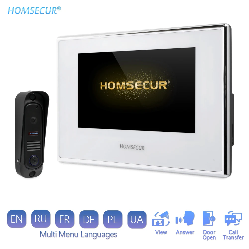HOMSECUR 7\ AHD Hands-free Video&Audio Smart Doorbell with Memory Monitor for House/Flat BC041HD-B+BM718HD-W HOMSECUR 7\ AHD Hands-free Video&Audio Smart Doorbell with Memory Monitor for House/Flat BC041HD-B+BM718HD-W