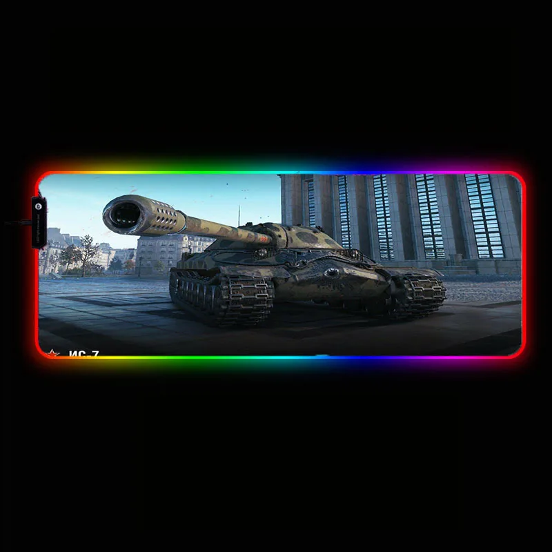 Mairuige World of Tanks RGB большой игровой коврик для мыши геймер Led компьютерный коврик для мыши с подсветкой для клавиатуры Настольный коврик Mause ковер