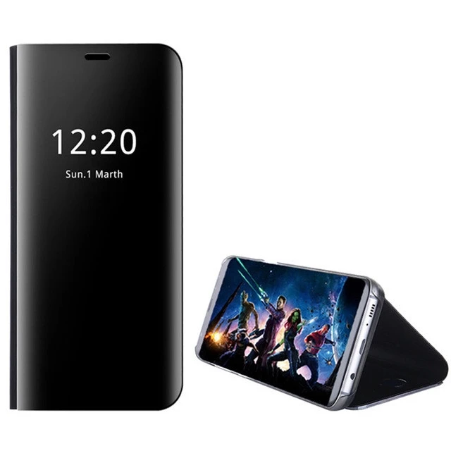 Black Zeallion для Xiaomi mi 9T Pro 9SE CC9e A3 Red mi 7A 5A 7 K20 роскошный защелкивающийся чехол с зеркальным покрытием кожаный чехол для телефона - Цвет: Black
