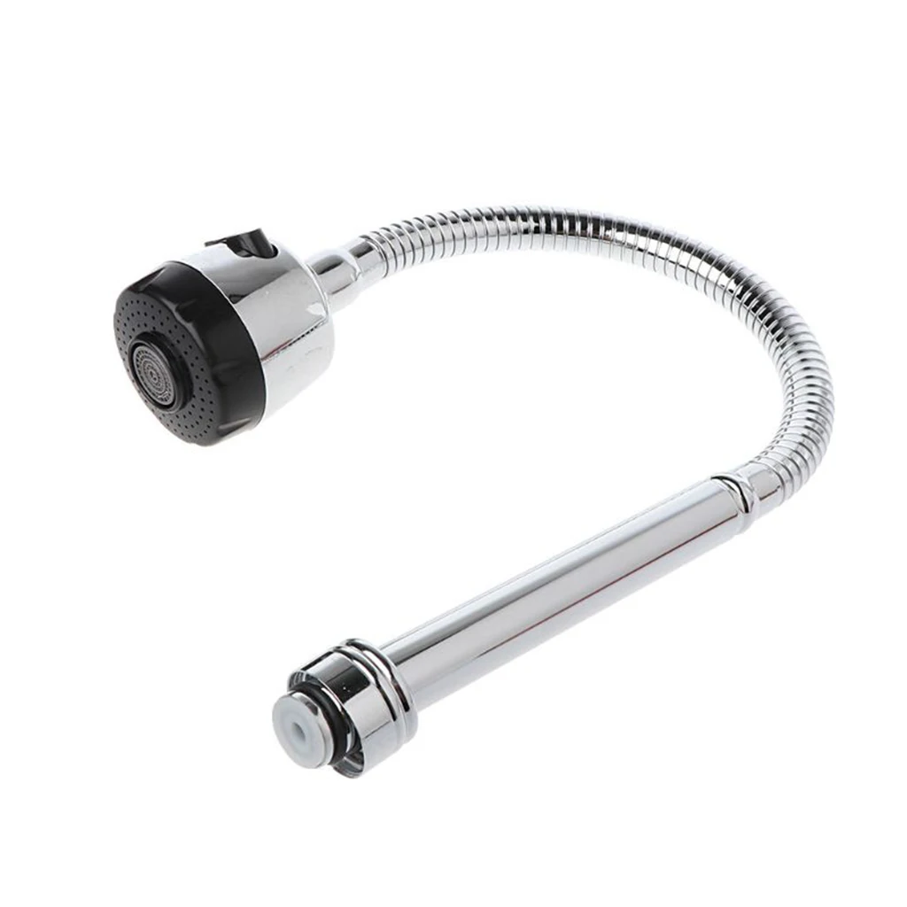 Kitchen Bar Faucet Hose Double Hole Water Stainless Steel Replacement Tap