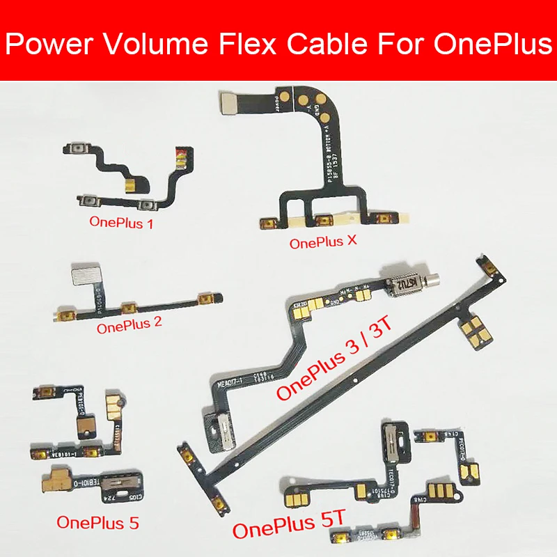 

Volume & On Power Flex Cable For OnePlus X 1 2 3 3T 5 5T 6 6T 7 Pro 7Pro 7 X Switch Button Key Side Flex Ribbon Replacement