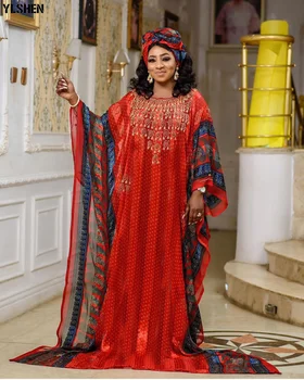 Alternative view of Seun Long African Chiffon Beaded Dress