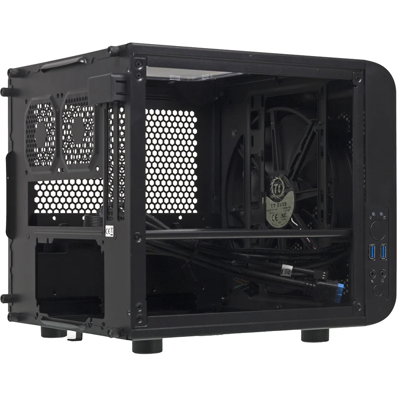 Корпус Thermaltake Core V1 черный без БП miniITX 1x200mm 2xUSB3.0 audio bott PSU