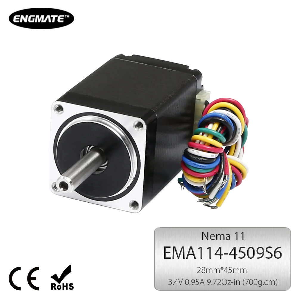 ENGMATE EMA114-4509S6 Nema 11 ЧПУ Шаговый Мотор 6 провод Один Вал | Обустройство дома