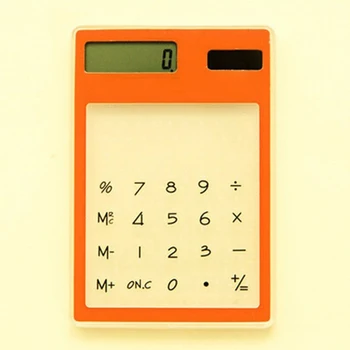 

LCD 8 Digit Touch Screen Ultra slim Transparent Solar Calculator Stationery Scientific Calculator Student School Office NEW
