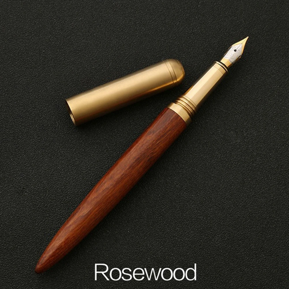 Винтаж 0,7 мм перья из дерева ручной работы перьевая ручка, подпись записи Бизнес подарок