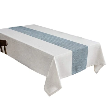 

Spill Proof Tablecloth, Rectangle Wrinkle-Free Dust-Proof Polyester Linen Table Cover for Kitchen Dining Table Top